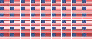 Mini Aufkleber Set - Pack glatt - 20x12mm - selbstklebender Sticker - USA - United States - Flagge / Banner / Standarte fürs Auto, Büro, zu Hause und die Schule - 54 Stück