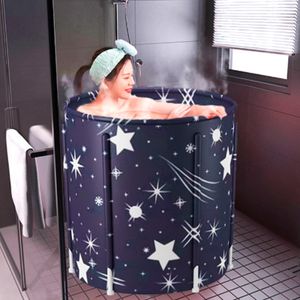 70*65cm Faltbare Badewanne Tragbare SPA Bathtub Badezimmer Erwachsene Wannenbad Plastikeimer-Badewanne