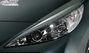 RDX SCHEINWERFERBLENDEN SET Böser Blick für PEUGEOT 207 Blenden Racedesign