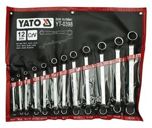 KRÚŽKOVÉ KLÚČE YATO SATÉNOVÉ OHNENÉ 12 ks. Púzdro 6-32 mm 0398