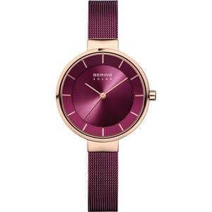 Bering Damenuhr analog Solar mit Milanaise-Armband 14631-969