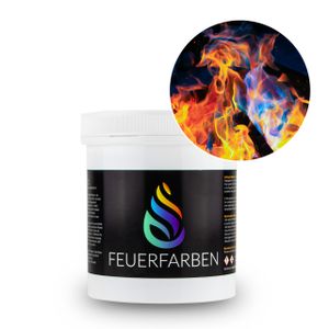 Feuerfarben Pulver für buntes Feuer 250 Gramm für Feuerstellen, Kamin, Ofen, Lagerfeuer oder für Outdoor-Events