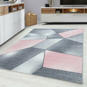 Wunderschöne Beta Teppich Moderner Designer, rechteckig 11 mm, Kurzflor, Größe:200 x 290 cm, Farbe:Pink