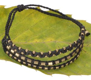 Perlenarmband, Makramee Armband, Herren Armband - Schwarz, 2*15*0,5 cm, Armreifen & Armbänder Modeschmuck