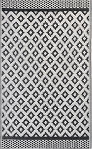 BELIANI Dywan czarny 120 x 180 cm prostokątny zewnętrzny na balkon taras do domu nowoczesny geometryczny wzór