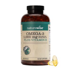 Omega-3 Fischöl 1.000 mg + Vitamin E Weichkapseln (360 Weichkapseln)