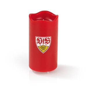 VfB Stuttgart LED-Echtwachskerze - Mit rotierendem VfB-Wappen - rot