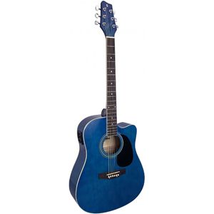 Stagg SA20DCE-BLUE, elektroakustická kytara typu Dreadnought