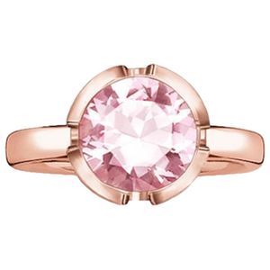 Thomas Sabo Damen Fingerring 925 Silber Rosegold/Pink TR2036-540-9, Ringgroesse:54 (17.2)