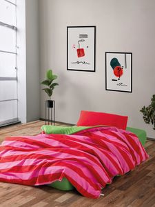L'Essentiel Linge de Maison, Cherie - Green, Zielony, Pojedynczy zestaw poszewek na kołdrę Ranforce (FR), 100% BAWEŁNA RANFORCE, 140 x 200 cm