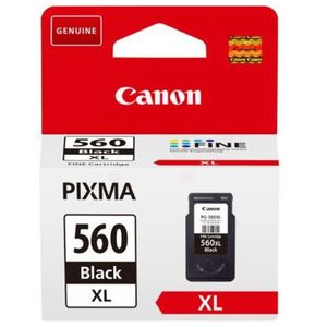 Canon 3712C006 PG-560XL Tintenpatrone schwarz Blister, 400 Seiten 14.3ml für Canon Pixma TS 5350 Schwarz 400