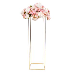 Blumenständer Blumenhocker  aus Metall Boden Vase Säule für Hochzeit Pflanzregal Gold