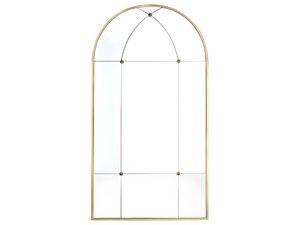 Spiegel Vintage Fenster-Optik - Metall - 80 x 150 cm - Goldfarben - PALMYRE