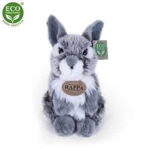 Rappa Plyšový zajíc šedý sedící 20 cm ECO-FRIENDLY