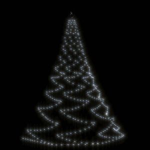 vidaXL Weihnachtsbaum an der Wand mit Metallhaken 260 LED Kaltweiß 3 m