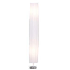 HOMCOM Stehleuchte Stehlampe Standlampe Standleuchte E27, Edelstahl+Polyester, Weiß, Φ15x120cm