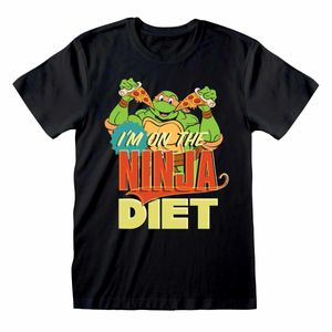 Teenage Mutant Ninja Turtles - Tričko "Ninja Diet" pro muže/dámy Unisex HE1791 (XL) (Black)