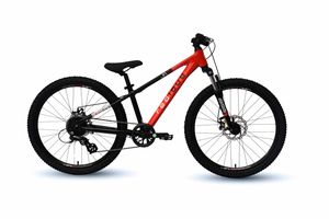 REDLOUD Kinderrad MTB 24 Zoll JA.01 schwarz-rot Rahmenhöhe 31 cm