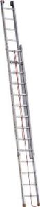 Layher Seilzugleiter TOPIC 14 Sprossen, Aluminiumleiter 2x14 Sprossen, zweiteilig, ausziehbar, Länge 7.10 m