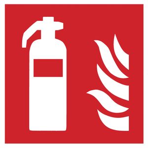 Brandschutzzeichen Symbolschild Feuerlöscher ISO Folie selbstklebend 200x200mm