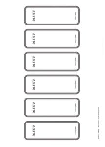 LEITZ Ordnerrücken-Etikett 36 x 111 mm kurz schmal grau 60 Etiketten auf 10 Blatt