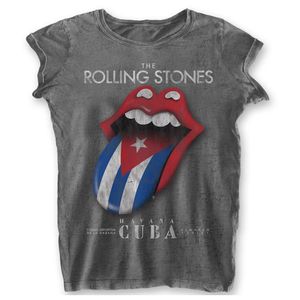 The Rolling Stones - "Havana Cuba" T-Shirt für Damen RO2106 (XXL) (Anthrazit)
