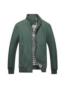 Herren Solid Color Coat Holiday Ständer Kragen Jacke Geschäft Full Reißverschluss Outwear,Farbe:Armeegrün,Größe:3xl