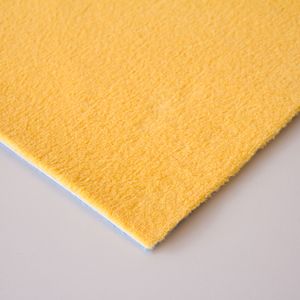 Steffensmeier Velours Teppichboden Verona Meterware  | Auslegware für Kinderzimmer Wohnzimmer Schlafzimmer | Gelb, Größe: 400x400 cm