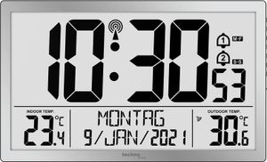 TECHNOLINE Digitálne rádiom riadené nástenné hodiny WS 8113