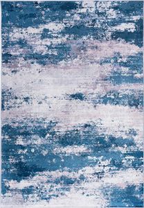 Mazovia Dywan Niebieski Nowoczesny Abstrakcyjny - Salon, Sypialnia, Jadalnia, Biuro - Niskie Runo - Prostokąt - Nowoczesny Pastelowy - 120x170 cm