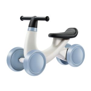 Buxibo - Laufrad LEO - mit 4 Rädern - Ohne Pedale und Tretkurbeln - Außenspielzeug für Jungen & Mädchen - 1, 2, 3 und 4 Jahre - Blau/Weiß