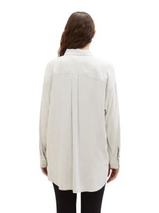 Tom Tailor long cozy shirt with yoke 32510 basic light grey melange XL