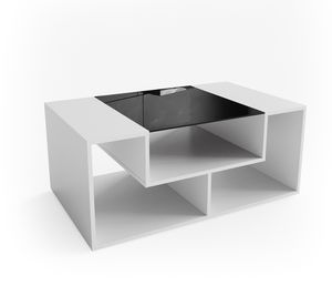Konferenčný stolík Vicco Gabriel, 100 x 42 cm, biela/čierna