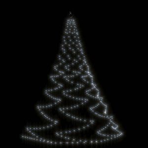 vidaXL Vianočný stromček na stenu s kovovými háčikmi 260 LED studená biela 3 m