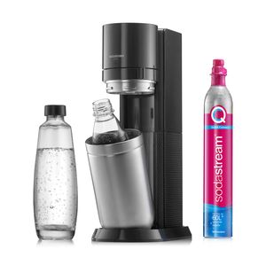 SodaStream Wassersprudler Duo Vorteilspack inkl. 2 Flaschen und  Quick Connect Zylinder, Schwarz