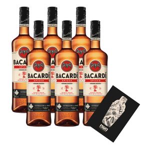 Bacardi 6er Set Spiced Rum 6x 0,7L (35% Vol) Spirit Drink Rum with Spices- [Enthält Sulfite]