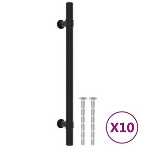 vidaXL Möbelgriffe 10 Stk. Schwarz 160 mm Edelstahl