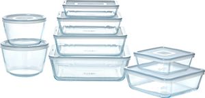 PYREX Cook & Freeze Auflaufform mit Deckel - 8-teiliges Set - Glas - Pyrex