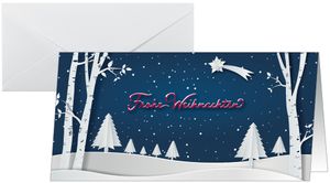 SIGEL DS087 Weihnachts-Karten "Pop-up winter landscape" -  DIN lang - 25 Karten inkl. Umschläge