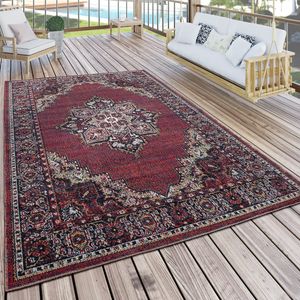 In- & Outdoor Teppich Modern Vintage Look Terrassen Teppich  Bunt Grösse 200x280 cm