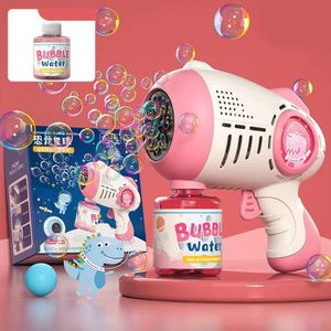 Bubble machine,8 Loch Seifenblasenmaschinen mit großer Kapazität,Automatische seifenblasenpistole Mit Seifenblasen Für Kinder Rosa
