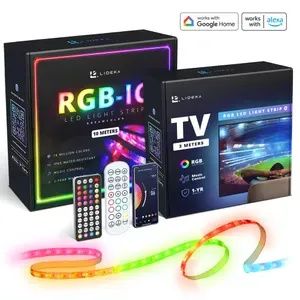 Lideka - LED pásek - 10M RGBIC + 3M TV pásek - IP 65 - Samolepicí