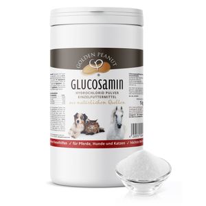 GOLDEN PEANUT Glucosamin HCl Pulver 1 kg - Katze, Hund & Pferd, ohne Zusätze, organischer Ursprung