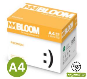 Kopierpapier MM Bloom Premium  Druckerpapier A4 Papier 80g weiß, 2500 Blatt