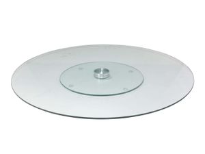 Drehteller aus Glas Lazy Susan Servierplatte 45 cm