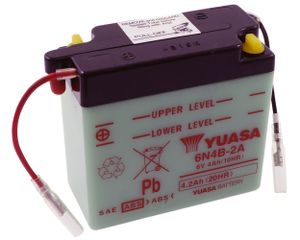 Batterie 6V YUASA 6N4B-2A ohne Säurepack Kawasaki 125-250 SUZUKI offen trocken