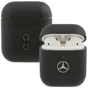 Mercedes-Benz Leder Case mit Metal Logo for Airpods 1/2 - Black