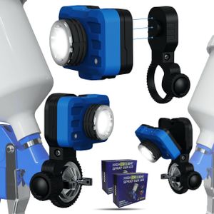 LUWO 2.0 Universal Lackierpistole Lampe CRI+95 mit Taschenlampe GRATIS, Auto Detaillierung, Sonnenlicht 3W, Werkstattlampe (Lackierpistole Lampe)