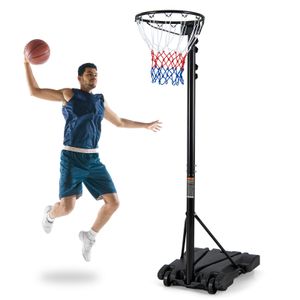 COSTWAY Basketballkorb 260-305cm höhenverstelbar, tragbarer Basketballständer mit befüllbarem Ständer & Rädern