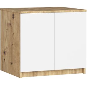 Schrankaufsatz für Kleiderschrank AKORD S60 Eiche Artisan, Weiß B60xH55xT51 cm Schrankaufsatz für Kleiderschrank AKORD S60 Eiche Artisan, Weiß B60xH55xT51 cm